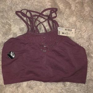 Mauve bralette.